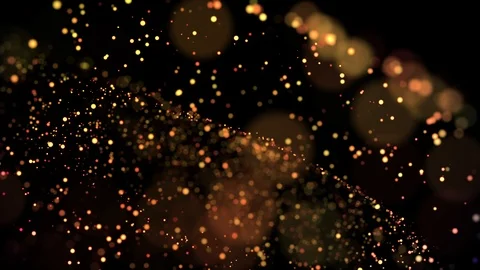 Multicolored particles in liquid float and glisten. 4k 3d advection background Stock Footage 109367139