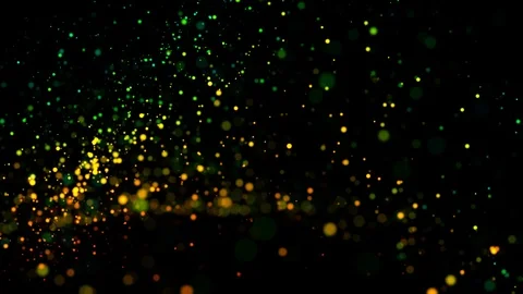 Multicolored particles in liquid float and glisten. 4k 3d advection background Stock Footage 109380643