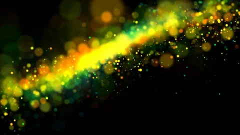 Multicolored particles in liquid float and glisten. 4k 3d advection background Stock Footage 109381216