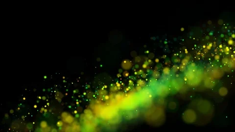 Multicolored particles in liquid float and glisten. 4k 3d advection background Stock Footage 109381354