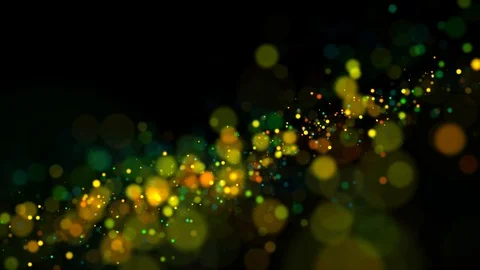 Multicolored particles in liquid float and glisten. 4k 3d advection background Stock Footage 109381585