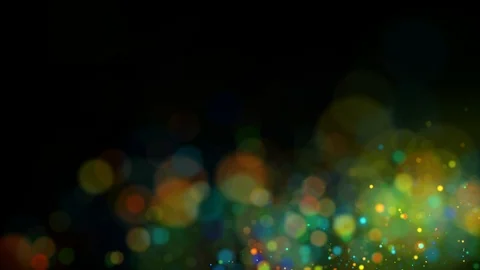 Multicolored particles in liquid float and glisten. 4k 3d advection background Stock Footage 109381955