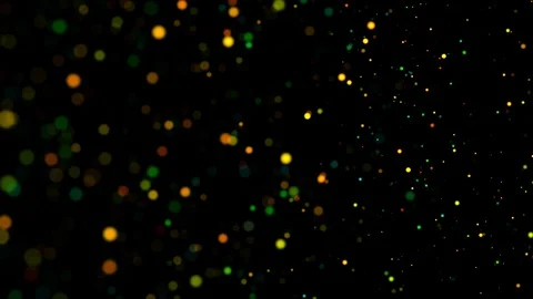 Multicolored particles in liquid float and glisten. 4k 3d advection background Stock Footage 109382307