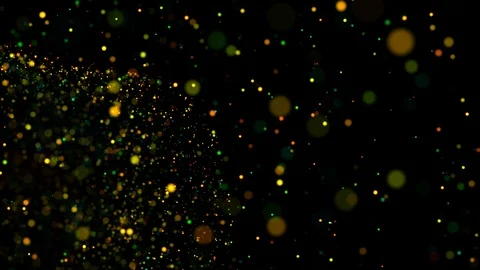 Multicolored particles in liquid float and glisten. 4k 3d advection background Stock Footage 109382618