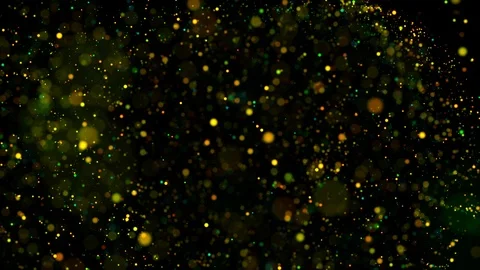 Multicolored particles in liquid float and glisten. 4k 3d advection background Stock Footage 109382800