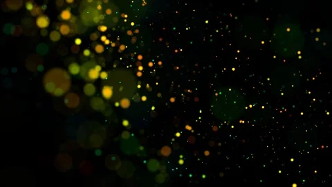 Multicolored particles in liquid float and glisten. 4k 3d advection background Stock Footage 109383617