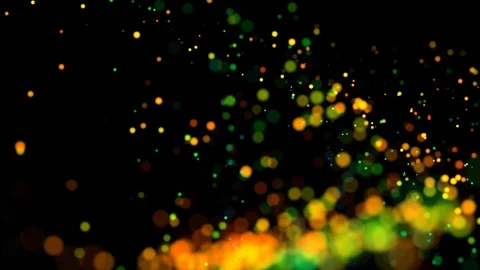 Multicolored particles in liquid float and glisten. 4k 3d advection background Stock Footage 109388040
