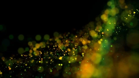 Multicolored particles in liquid float and glisten. 4k 3d advection background Stock Footage 109388596
