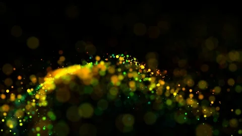 Multicolored particles in liquid float and glisten. 4k 3d advection background Stock Footage 109388934