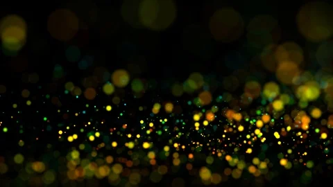 Multicolored particles in liquid float and glisten. 4k 3d advection background Stock Footage 109389062
