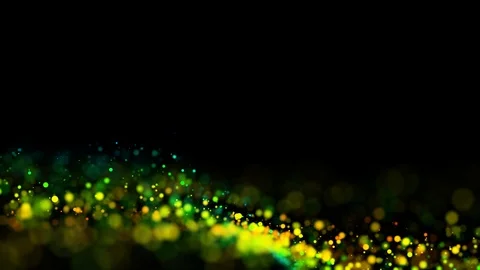 Multicolored particles in liquid float and glisten. 4k 3d advection background Stock Footage 109389268