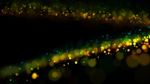 Multicolored particles in liquid float and glisten. 4k 3d advection background Stock Footage 109389964