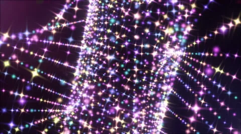 Multicolored Particles Stars Background. Seamless loop Stock Footage 62057691
