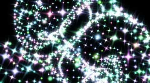 Multicolored Particles Stars Background. Seamless loop Stock Footage 62057771