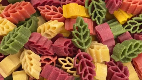 Multicolored pasta Stock Footage 151218842