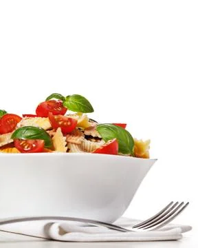 Multicolored pasta on light background Stock Photos