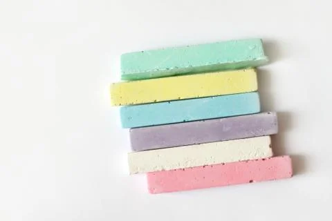 Multicolored pastel chalks Stock Photos
