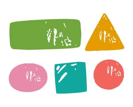 Multicolored Pastel Geometric Shapes Vector Stock Illustration