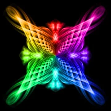 Multicolored pattern on the black background Stock Illustration