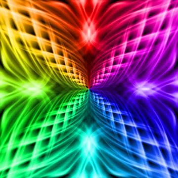 Multicolored pattern on the black background Stock Illustration