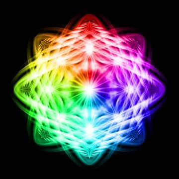 Multicolored pattern on the black background Illustrazione stock