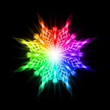 Multicolored pattern on the black background Stock Illustration