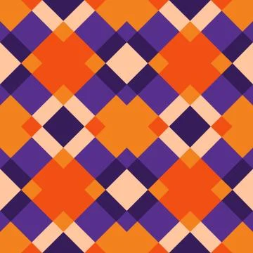 Multicolored pattern of diamonds, checkered ornament of squares Stock Illustration