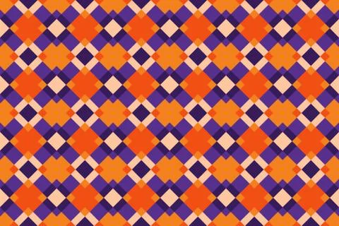 Multicolored pattern of diamonds, checkered ornament of squares Stock Illustration