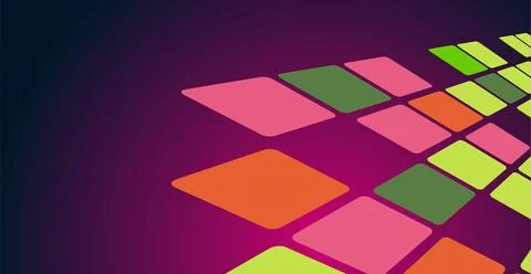 Multicolored pattern of rounded squares. Tiled diagonal pattern. Rainbow wa.. イラスト素材