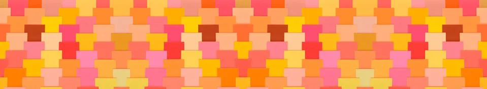 Multicolored pattern toned saturated color.Reflected siding tiles.Banner Stockfoto's