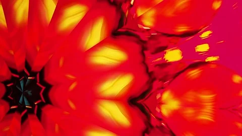 Multicolored patterns in a rotating kaleidoscope Stock Footage 132296804