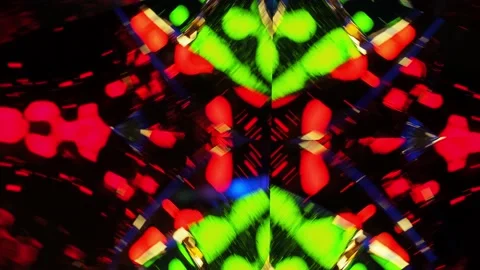 Multicolored patterns in a rotating kaleidoscope Stock Footage 132296921