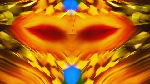 Multicolored patterns in a rotating kaleidoscope Stock Footage 132296993