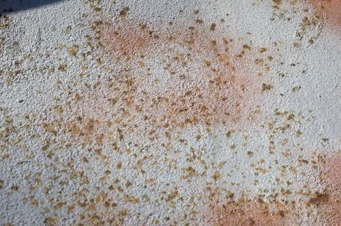Multicolored peeling wall texture and background. Surface with pimples, sta.. Stock Photos