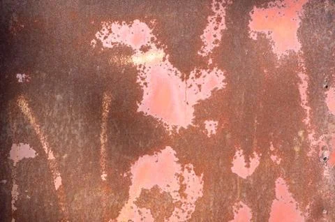 Multicolored peeling wall texture and background. Surface with brush stroke.. Stock Photos