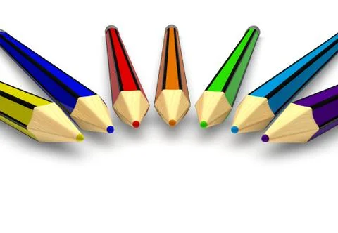 Multicolored pencils Stock Illustration