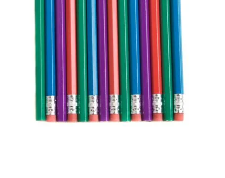 Multicolored pencils Stock Photos