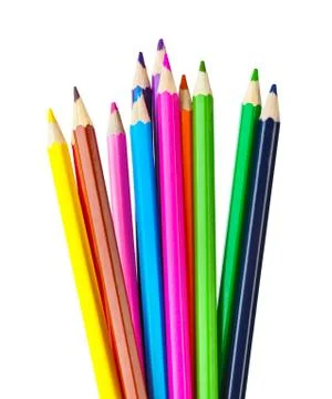 Multicolored pencils Stock Photos