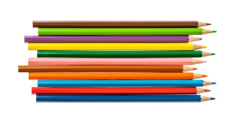 Multicolored pencils Stock Photos