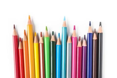 Multicolored pencils Stock Photos