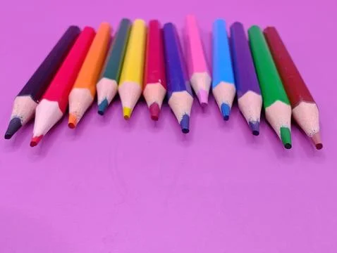Multicolored pencils set for drawing Foto stock