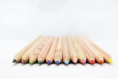 Multicolored pens Stock Photos