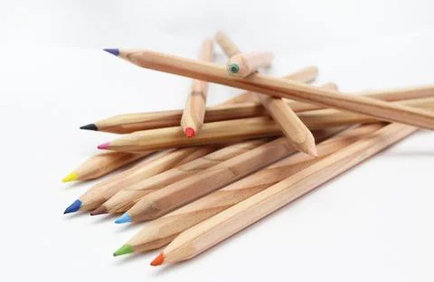 Multicolored pens Stock Photos
