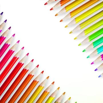 Multicolored pensils isolated. plus EPS10 Stock Illustration