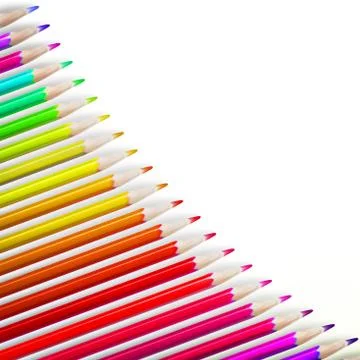 Multicolored pensils isolated. plus EPS10 Stock Illustration