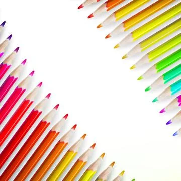 Multicolored pensils isolated. plus EPS10 Stock Illustration