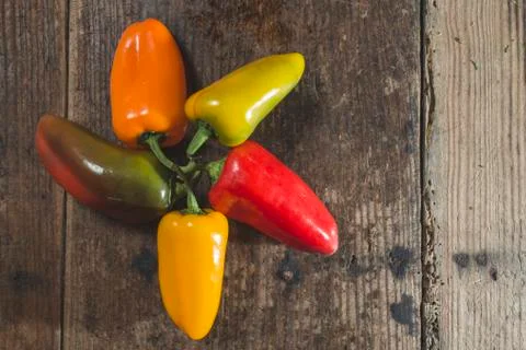 Multicolored peppers Foto stock