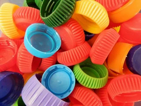 Multicolored pet caps Stock Photos