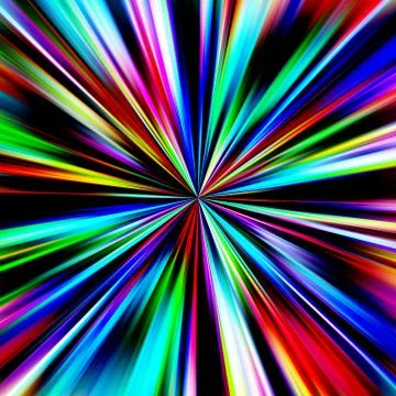 Multicolored pinpoint explosion on black. Ilustración de archivo