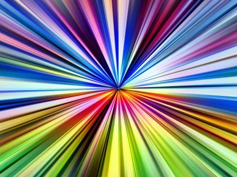 Multicolored pinpoint light rays explosion illustration. Ilustración de archivo